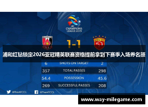 浦和红钻锁定2026亚冠精英联赛资格提前拿到下赛季入场券名额 浦和红钻锁定2026亚冠精英联赛资格提前拿到下赛季入场券名额